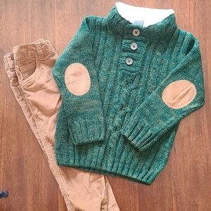 Little lad 24 month sweater and pant set